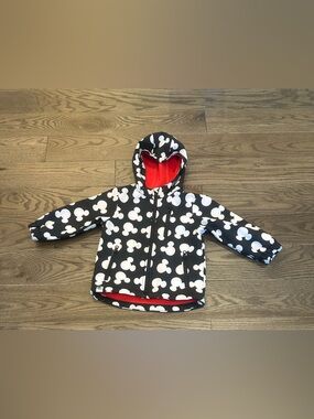 George Hats Mickey Mouse Softshell Jacket 2-3Y Black Red Fleece Hooded Disney